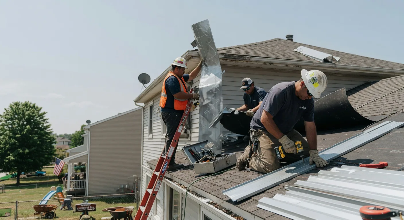 Storm Damage Metal Roof Repair in Newbury, VT